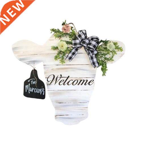 Garden Decoration Bullss Head Door Hanger With Ears Welcome
