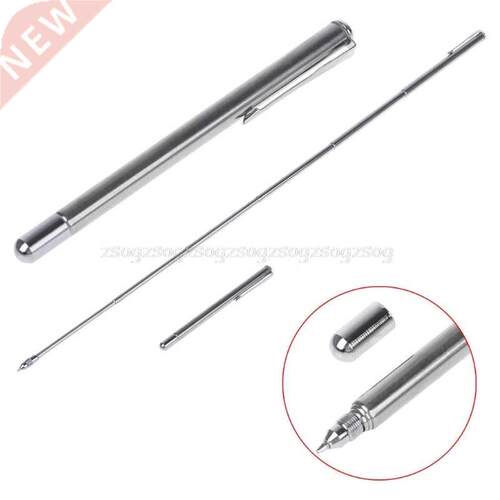 2 in 1 Pointer Telescopic Extendable Steel Ballpoint Pen Tea