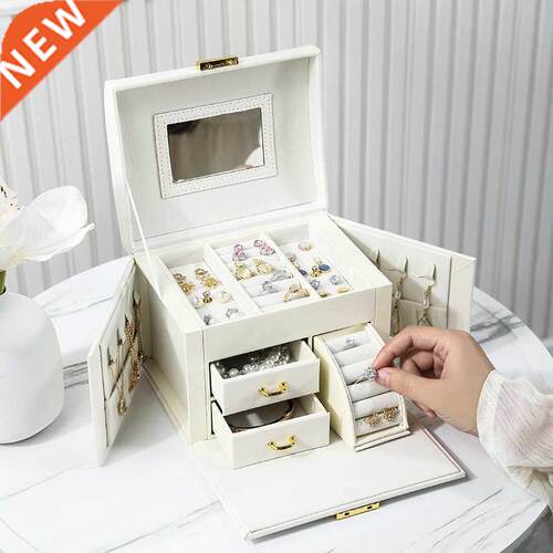 Hot Sale Lge Jewelry Box Organizer PU Leather Drawer Jewel