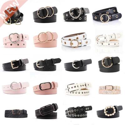 Hot Fashion Women PU Belt 66 Styles Metal Buckle Waistband D