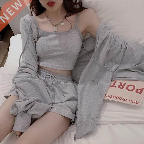 Loungewear Women 3 Pieces Summer Sleepwear Ensembles De Pyja