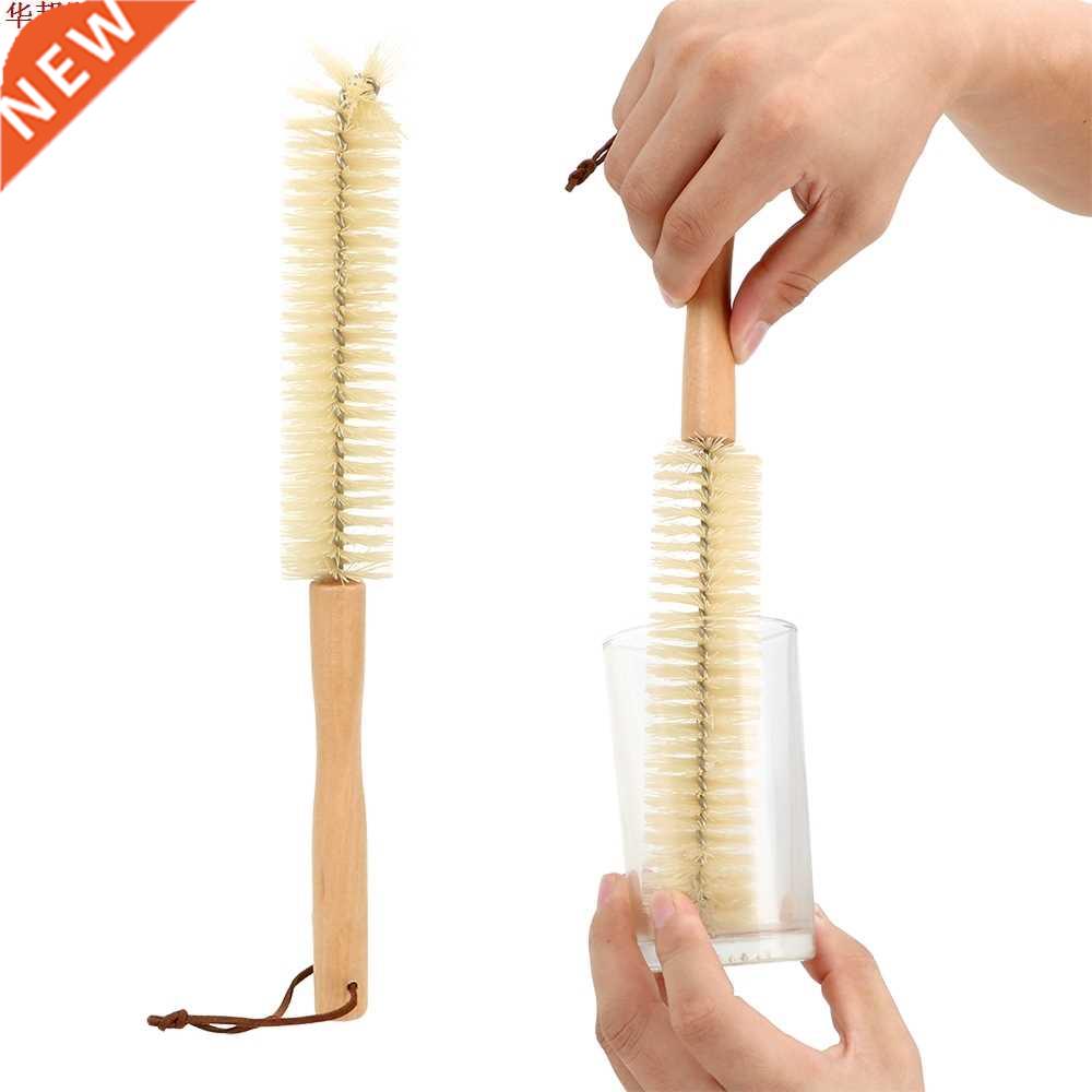 Portable Wooden Long Handle Cup Brush Cleaning Brush Glass B