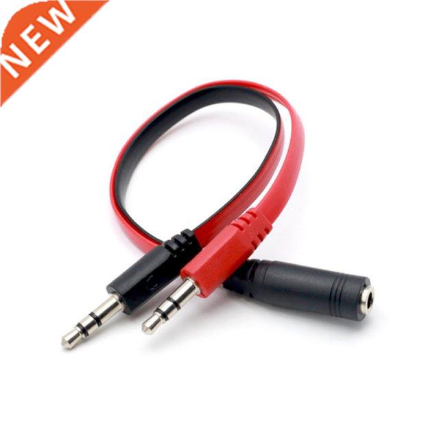 10pcs 3.5mm 1 Female to 2 male AUX Audio Cable Mic Splitter