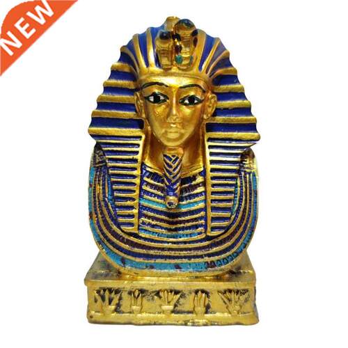 Vintage Egyptian Ancient Cleopatra Pharaoh Coffin Resin Figu