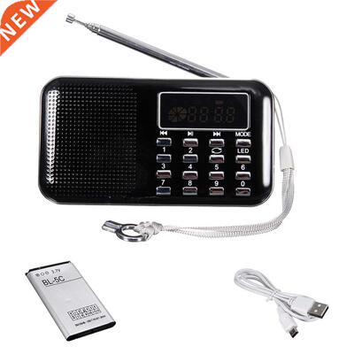 Mini LED FM Radio Speaker USB Micro SD TF Card MP3 Music Pla