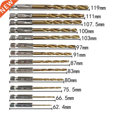 Twist Set 13pcs HSS Bit Titanium Coated With 1/4