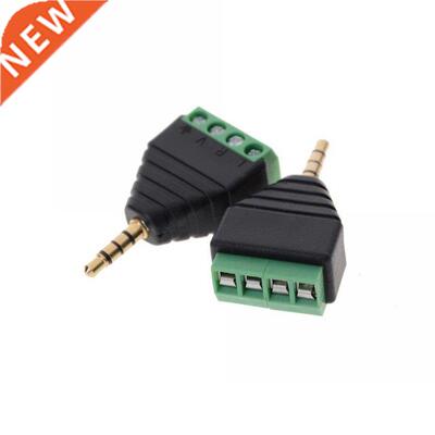 2pcs Stereo Male Plug To AV Screw Video Balun Terminal Jack