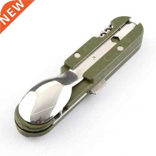 Army Green Folding Portable Stainless Steel Camping Picnic C