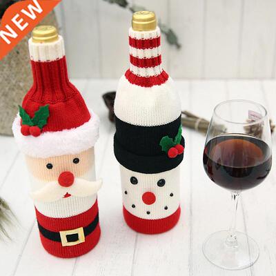 Santa Claus Christmas Tree Wine Bottle Covers Decoration Xma