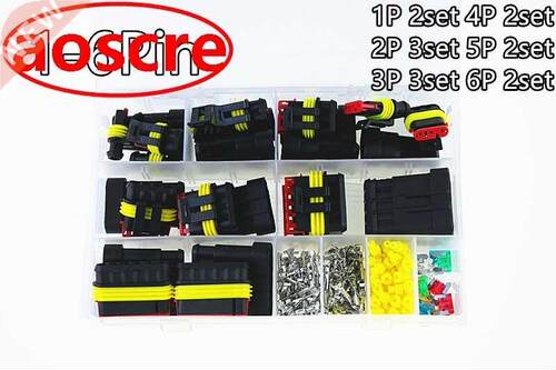 14 Sets 1-6 Pin Car Motorcycle Waterproof Electrical Wire Co