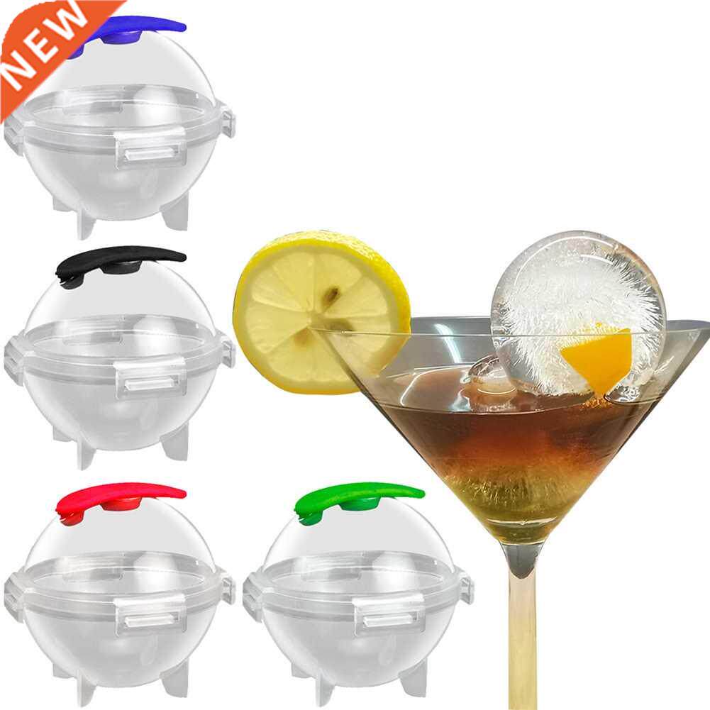 4pcs Sphere Round Ball Whiskey Ice Cube Hockey Mold Maker DI图片