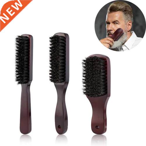 Wood Handle Boar Bristle Cleaning Brush Hairdressing Men Bea
