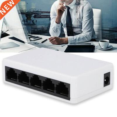 RJ45 MINI 5-Ports Fast Ethernet Network Black Switch Hub for