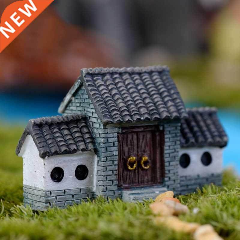 1pcs miniature ancient city gate bonsai garden decoration