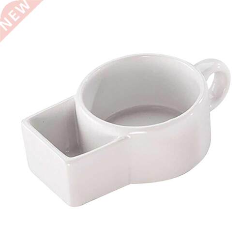 1pc Sturdy Biscuit Pocket Mug Ceramic Cookie Cup Breakfast