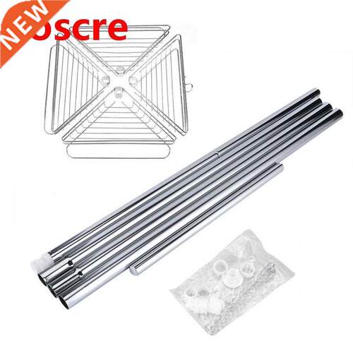 Bathroom Shower Corner Metal Tension Pole Adjustable 4 Baske