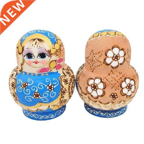 1 Set Ten-layer Russian Matrioska Toy Flowers Cartoon Girl