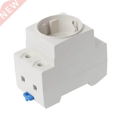 1 Pc EU Type Socket Type 35mm DIN Rail Mount AC Power Socket