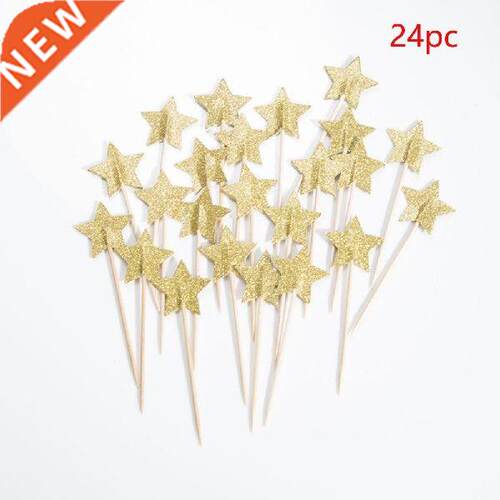 24pcs Dinner Cake Flags Favor Topper Decoration Kids Event
