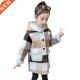 Plaid Pattern Coat Girls Hooded Jacket For Childr Long