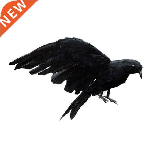 Quality Halloween prop feathers Crow bird large 25x40cm
