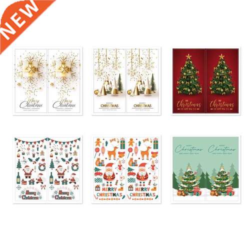 50Pcs Rectangular Xmas Wrapping Labels Self-adhesive Sealing