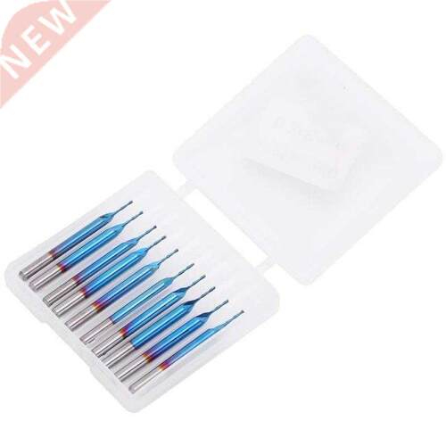 Woodworking 10pcs 3.175mm lue Coated Spiral all Nose End R