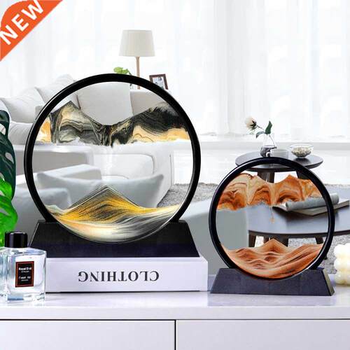 Moving Sand Art Picture Round Glass 3D Hourglass Deep Sea Sa