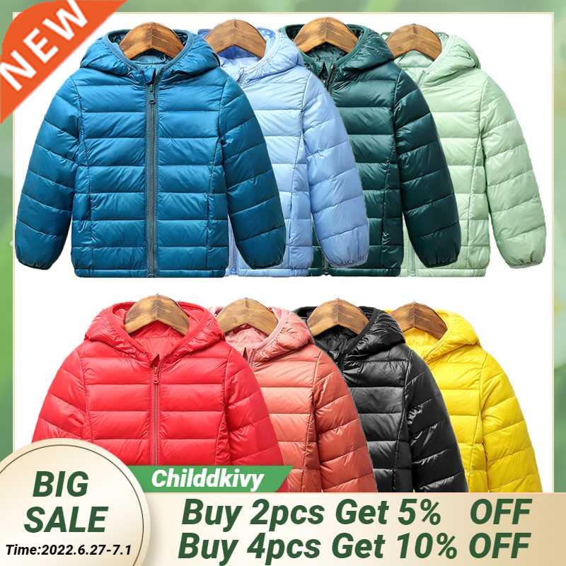 Autumn Winter Kids Down Jackets For Girls Children Warm Down图片