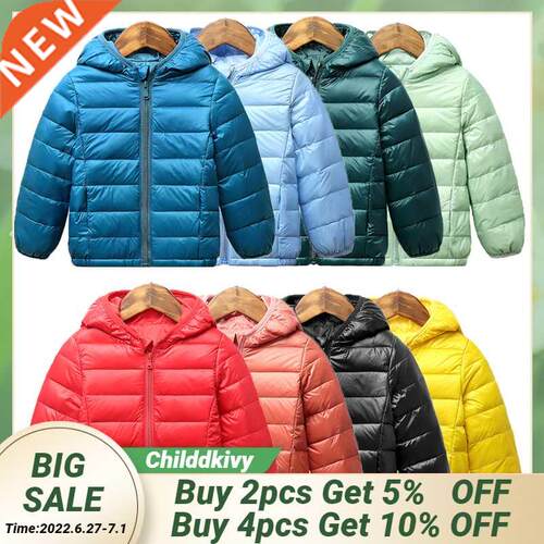 Autumn Winter Kids Down Jackets For Girls Children Warm Down