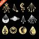 ainless eel Charms lot Pendan Planet 100% Moon 5pcs