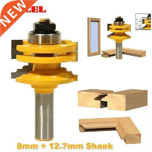 2Pcs 8mm/12.7mm 1/2 nch Shank Glass Door Ral & Stle