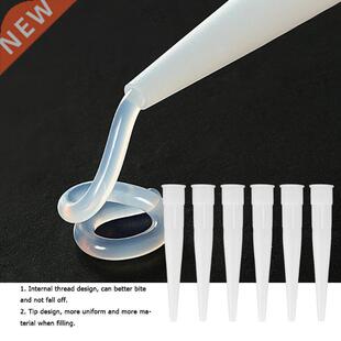6PCS Caulking Nozzle Plastic Glass Glue Nozzle Structural Gl