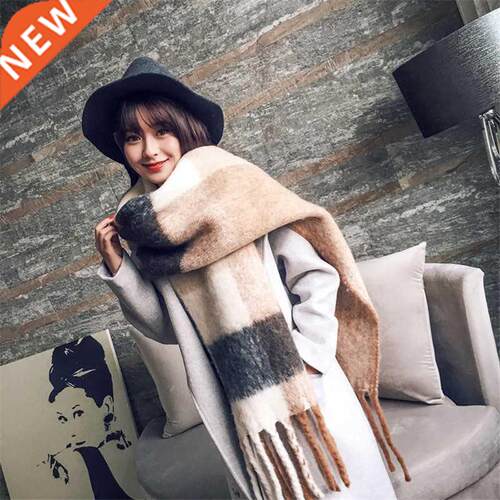 2021 NEW fashion cashmere women plaid scarf winter warm shaw