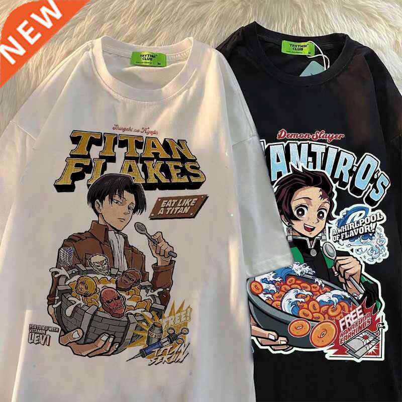 Hot Anime T-shirt women Harajuku  Titan Attack Shinge