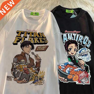 Hot Anime T-shirt women Harajuku  Titan Attack Shinge