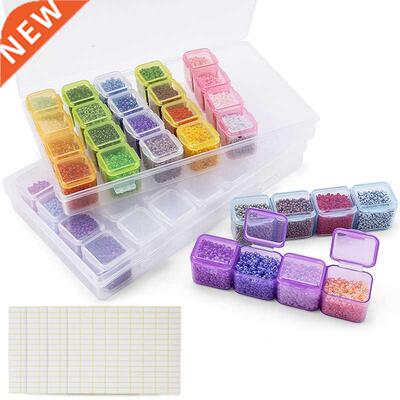 17.5x10.7x2.7CM Rectangle 28 Slots Jewelry Plastic Storage B