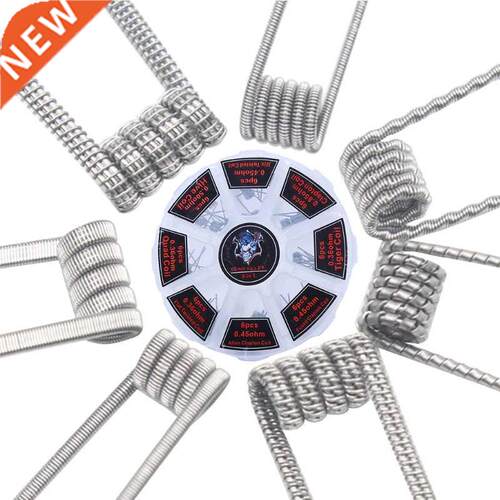 48Pcs/Set Pre Built Coils RTA RDA Flat Twisted Fused Clapton