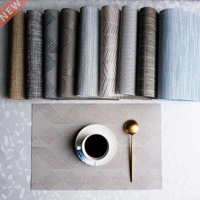 1pc Gradient Texture Placemat PVC Table Mat Nordic Dining