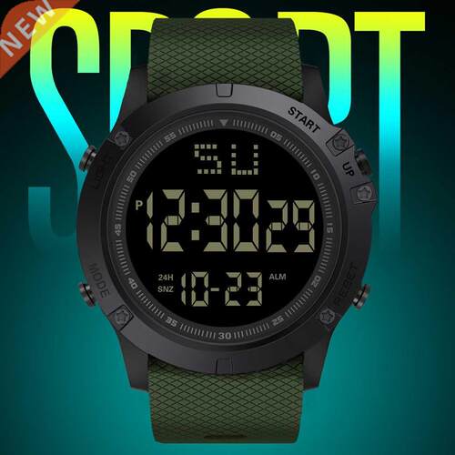 Fashion Men Led Digital Date Military Sport Watch Rubber Qua
