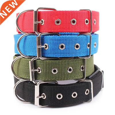 Solid Dog Collars Nylon Dog Collar For Small Medium Large D