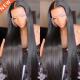 Front Human Hair Transparent Brazilian Lace Wigs Straig 1x6