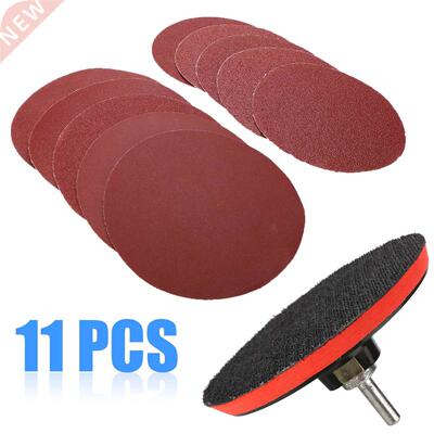 10Pcs 60/80/120/240 Grit 125mm 5inch Sanding Discs Drill Ang