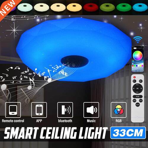 60W 33cm Colorful RGB LED Ceiling Lights Home Lighting APP b