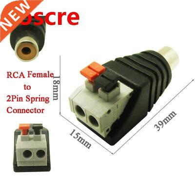10pcs free shipping Phono RCA female plug RCA to 2pin sprin