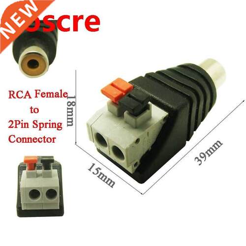 10pcs free shipping Phono RCA female plug RCA to 2pin sprin