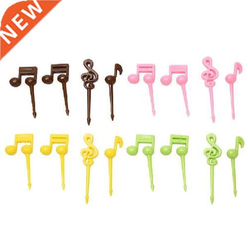 16Pcs Cute Music note Mini Cartoon Food Picks Children