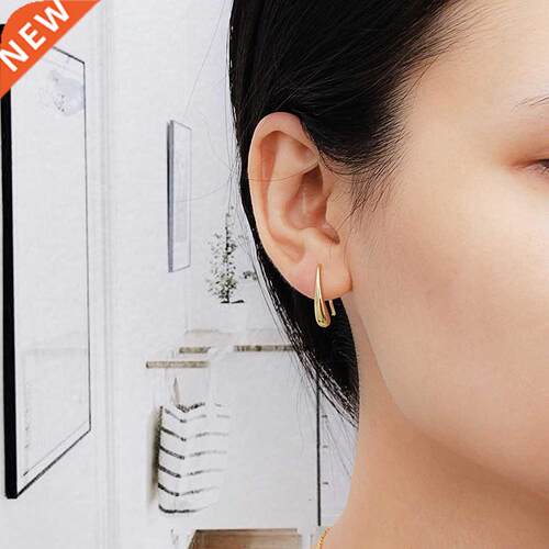 SHANICE 100% S925 Silver Minimal Personality Gold Color Drop