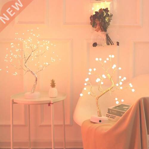 LED Night Light Mini Christmas Tree Copper Wire Garland Lam