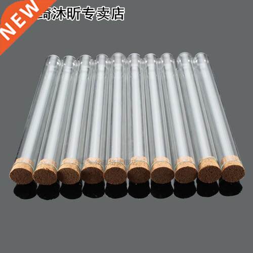 Kicute 20pcs Lab Glass Test Tube With Cork Stoppers 15x150mm